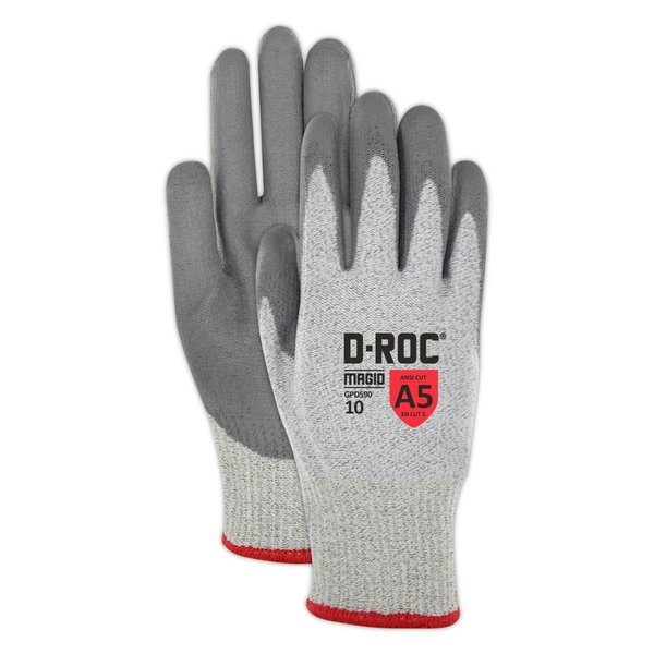 Magid DROC GPD590 ANSI Cut Level A5 Hyperon Blended Knit Gloves with Polyurethane Palm Coating GPD590-4